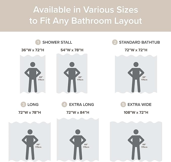 Madison Park Shower Curtain Waffle Weave, Vibrant Dyed, Waffle Shower Curtain 3M Scotchgard Moisture Management, Farmhouse Extra Long Shower Curtains for Bathroom, Extra Long: 72"x84" Beige