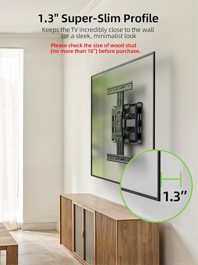 USX MOUNT Ultra Slim TV Wall Mount 37-75 Inch TVs Mount