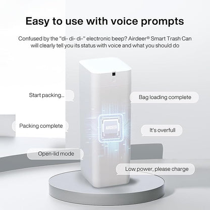 Airdeer L2 Automatic Trash Can, 8 Gallon Self Sealing and Self-Changing Smart