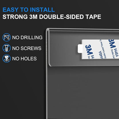Dingelex Acrylic 8.5x11 Horizontal Sign Holder, 12 Pack, No Drilling