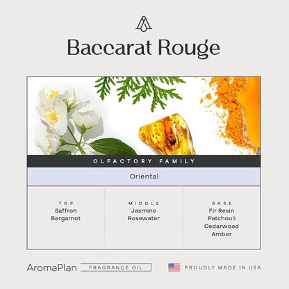 AromaPlan Hotel Scents Inspired by Baccarat Rouge 5 Fl Oz, Home Luxury Aroma &