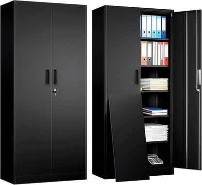 Metal Garage Storage Cabinets, 71” Tall Metal File Cabinet