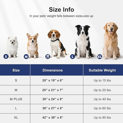 FURTIME Washable Dog Bed Medium Size Dogs, Rectangle Comfy Fluffy Medium Dog Bed, Removable Zipper Cover Machine Wash, Soft Orthopedic Bed Durable Pet Cuddler with Anti-Slip Bottom, 25"x21"x7", Brown