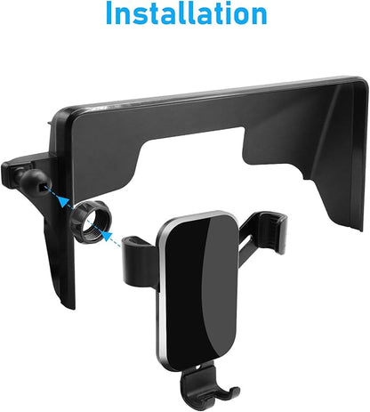 Compatible with Honda Accord Phone Mount 2018 2019 2020 2021 2022,10th Gen Accord Phone Holder for 8 inch Navigation Screen,Accord Cell Phone Holder 360 Degree Rotation Mounted Anti-Shake,black