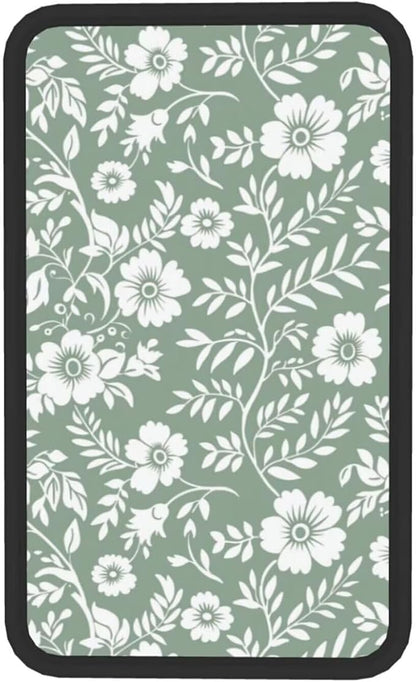 Car Center Console Armrest Cover Floral Cute Arm Rest Cover for Truck Van Sedans Leaf Sage Green Car Center Console Cushion Pad Flower Car Accessories