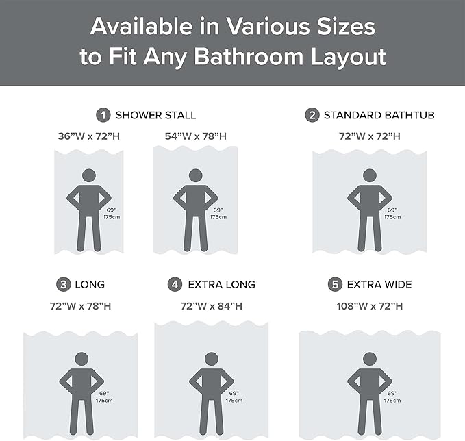 Madison Park Shower Curtain Waffle Weave, Cationic Dyed, Waffle Shower Curtain 3M Scotchgard Moisture Management, Farmhouse Extra Long Shower Curtains for Bathroom, Extra Long: 72"x84" Charcoal