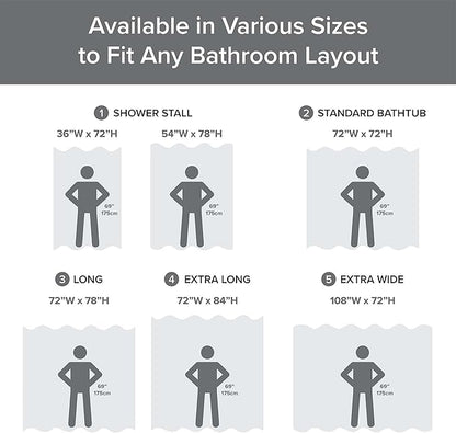 Madison Park Shower Curtain Waffle Weave, Cationic Dyed, Waffle Shower Curtain 3M Scotchgard Moisture Management, Farmhouse Extra Long Shower Curtains for Bathroom, Extra Long: 72"x84" Charcoal