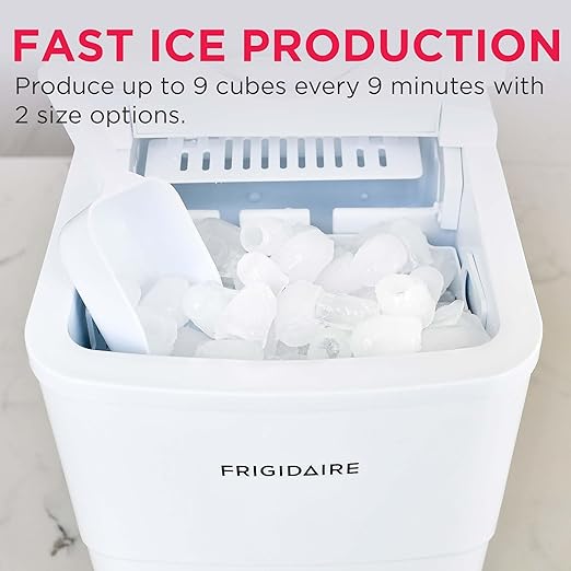 Frigidaire EFIC108 Counter top Portable, 26 lb per Day Compact Ice Maker Machine