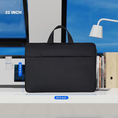 22 inch Portable Monitor Case Carrying Sleeve Compatible with ASUS Zenscreen/Most 22" Portable Monitor, Shockproof-Padded Monitor Bag with Accessory Pocket & Handle