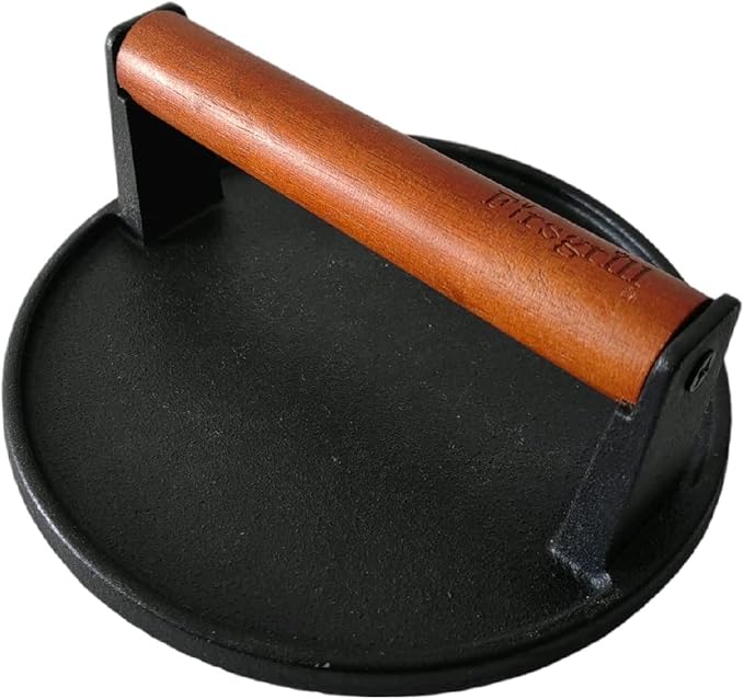 Firsgrill 2-Pack Burger Press 7.08" Round, Heavy-Duty Cast Iron Smash Burger