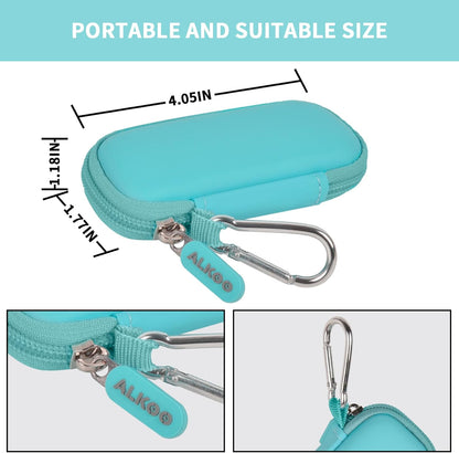 USB Flash Drive Case, SD Card Holder Compatible with Thumb Drive, Memory Cards, SDXC SDHC Storage Bag, Electronic Accessories Organizer for SanDisk for Samsung for Inland (Mint)