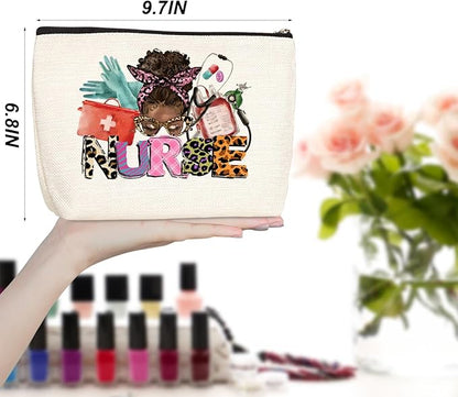 jealance Inspirational Nurse Gifts RN Gifts Nurse Makeup Bag Cosmetic Bag Nurse Accessories for Work Nurse Bag for Women Nurse Nursing Graduation Gifts Birthday Christmas Nurse Week Appreciation Gift