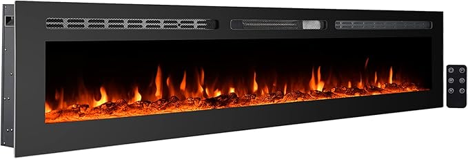 CharaVector 80 inch 750W/1500W Electric Fireplace Inserts