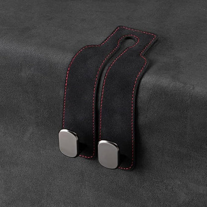 Leather Car Hooks, Car Back Seat Hooks, Car Headrest Hooks Universal for Bag Hooks, Ideal for Back Seat Storage﻿ (1pack-black)