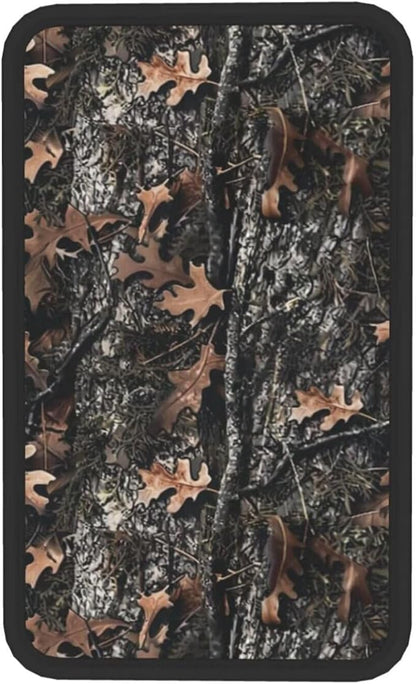 Camouflage Car Center Console Armrest Cover Seat Box Lid Covers Protective Pad Cushion Brown and Gray Army Camo Arm Rest Lid Pads SUV Sedans Vans Truck Accessories