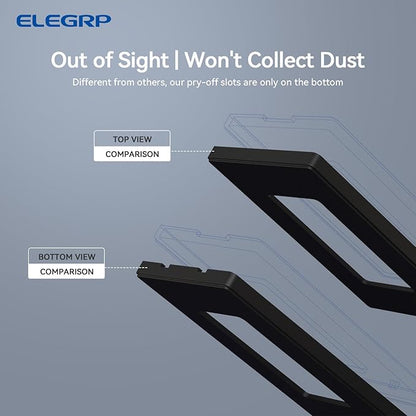 ELEGRP 4-Gang Screwless Decorative Wall Plates, Mid-Size Unbreakable