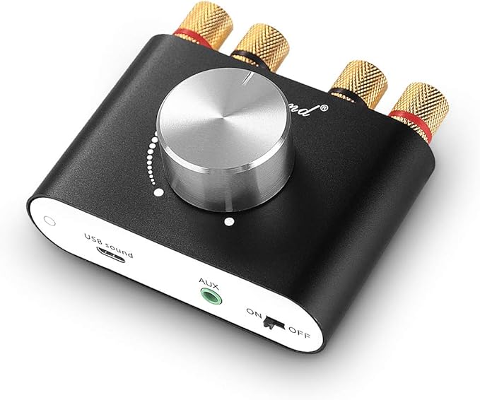 Nobsound Mini Bluetooth 5.0 Power Amplifier, Stereo Hi-Fi Digital Amp 2.0