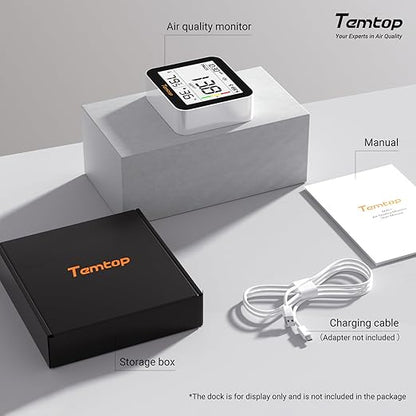 Temtop M10+ Indoor Air Quality Monitor, CO2 Monitor