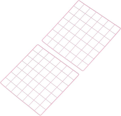 PATIKIL 14"x14" Wire Grid Panel, 2 Pack Board Photo Pictures Memo Display Grid