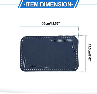 Car Center Console Cushion Pad 12.59"X7.67" Center Console Cover Armrest Seat Box Cover Faux Leather Blue