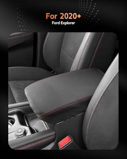 CDEFG for 2025 2026 Ford Explorer Center Console Cover Armrest Box Cover for Explorer 2020 2021 2022 2023 2024 2025 Accessories Console Arm Rest Protector