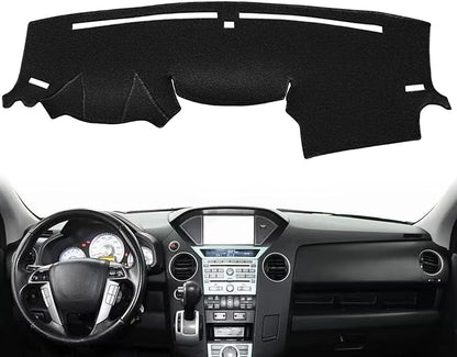 Dash Cover Mat Custom Fit for Honda Pilot Dashboard Cover Cap Pad Carpet Protector F207 (Black)