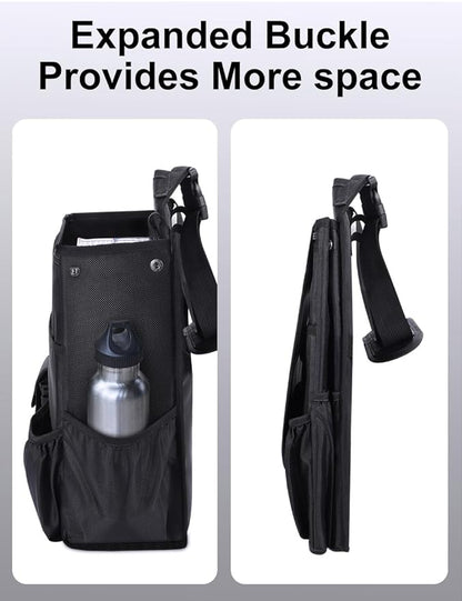 Smof Car Organizer for Front Seat - Hanging Car Seat Storage Organizer for Office/Kids/Truck,Multiple Pockets Car Seat Organizer with Separately Pokect for Laptop, Cup Holde & Travel Accessories