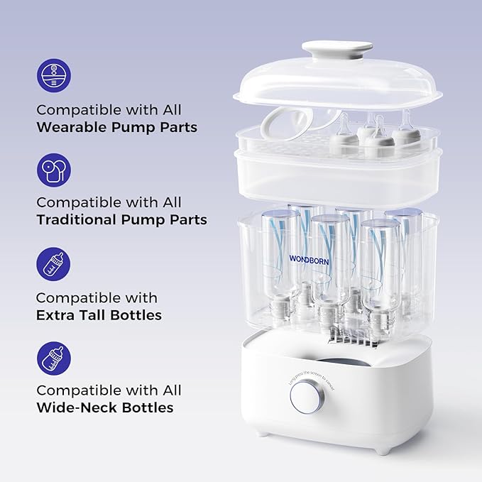Bottle Sterilizer and Dryer, 99.999% Deep Sterilization, 6-min Rapid