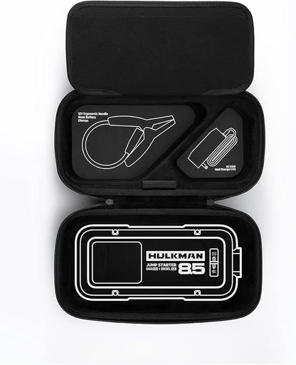 Hulkman Alpha Bag Jump Starter Case, Hard EVA Protective Carrying Bag Compatible with Alpha 85/85S/Pro Series Jump Starters, Shockproof Water-Resistant Storage Organizer for Booster Cables