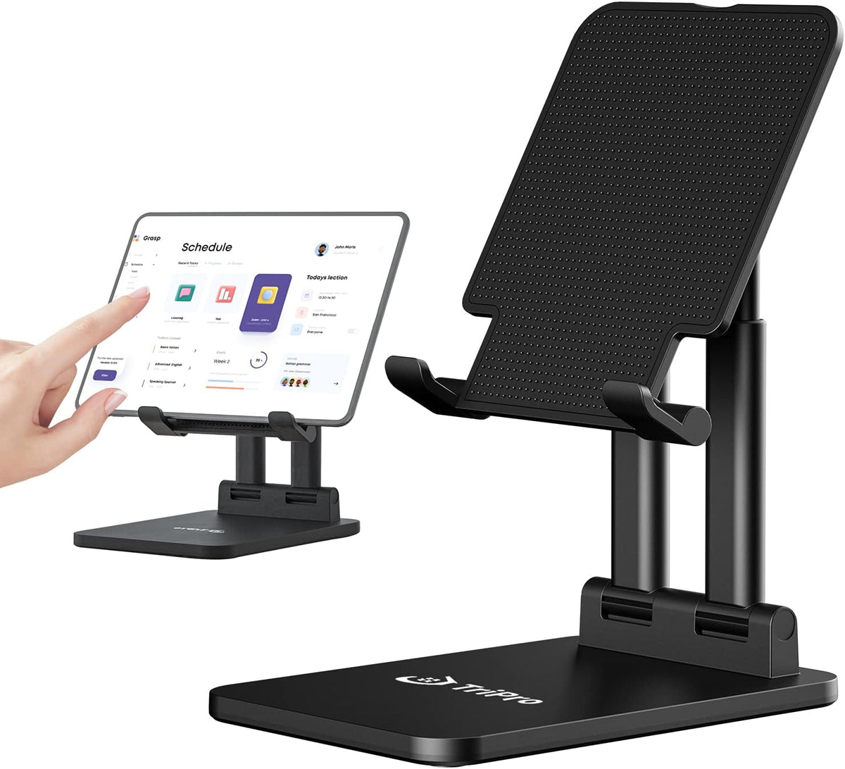 TriPro Tablet Stand -Portable Monitor Stand,4.72" Wide, Adjustable & Foldable, Super Sturdy,Tablet Holder for Desk Compatible with iPad/Tablets/Portable Monitor 7"-15.6"