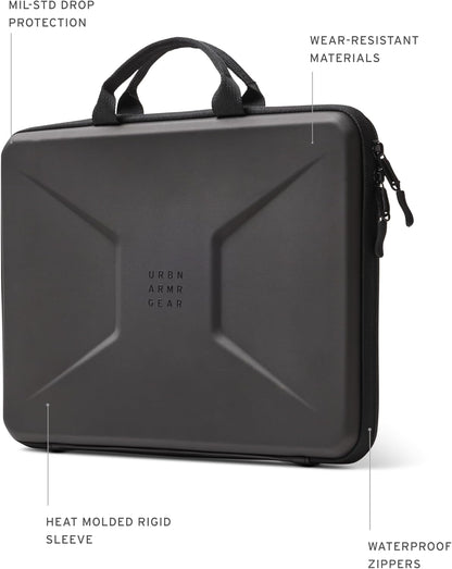 UAG Laptop Sleeve Case, Large Sleeve, Fits Up to 15-16" Laptop, Shockproof Protective Carrying Computer Bag with Carrying Handle and Interior Accessory Pocket, Black