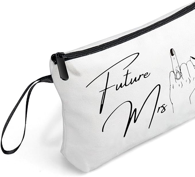 Engagement Bridal Shower Wedding Wifey Bride To Be Gifts for Her Daughter Bride Cosmetic Makeup Bag Make Up Pouch Wifey Gifts