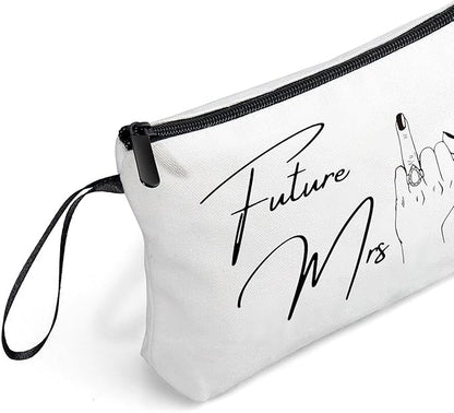 Engagement Bridal Shower Wedding Wifey Bride To Be Gifts for Her Daughter Bride Cosmetic Makeup Bag Make Up Pouch Wifey Gifts