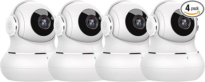 litokam Indoor Security Camera 4 Pack, 360° WiFi Cameras
