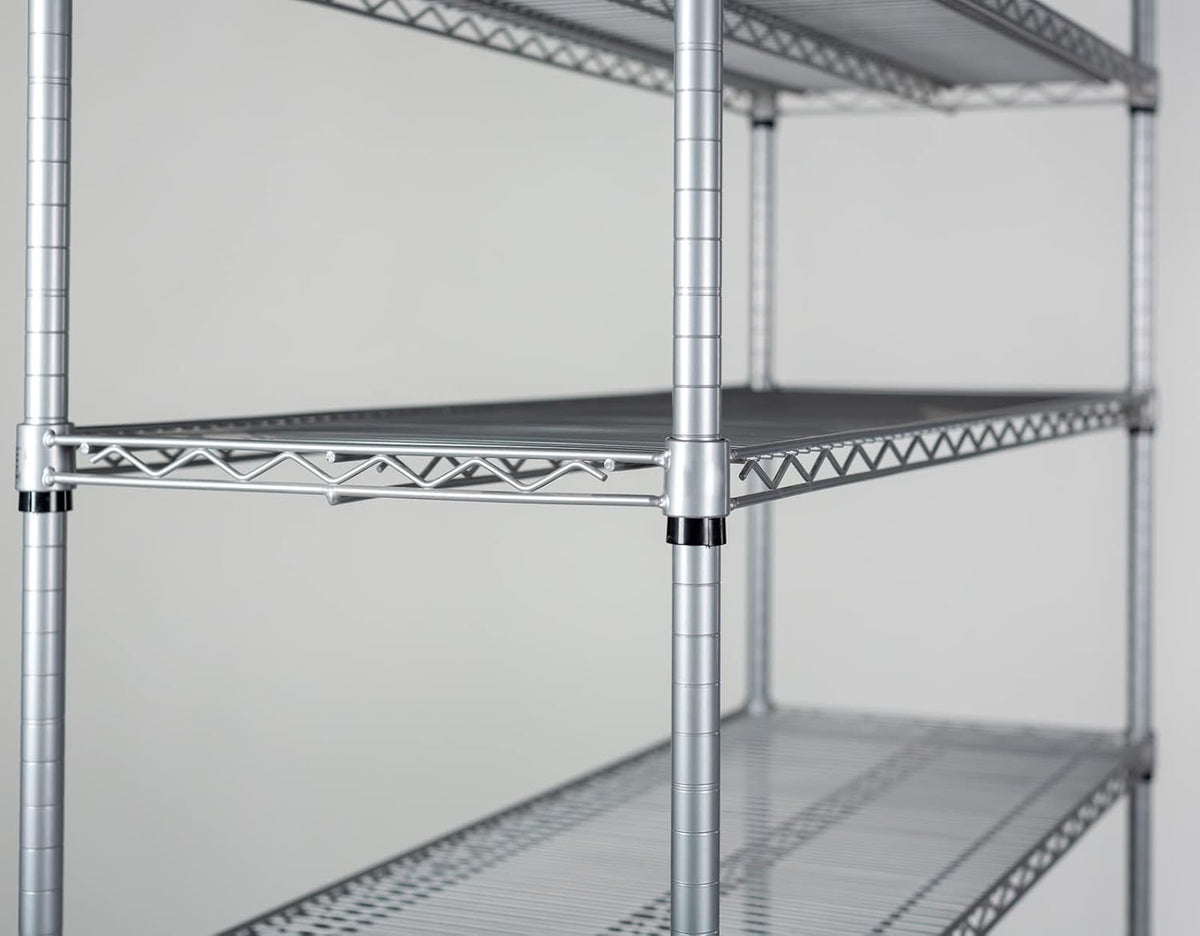 Omega 12" Deep x 24" Wide x 86" High 3 Tier Gray Starter Shelving Unit