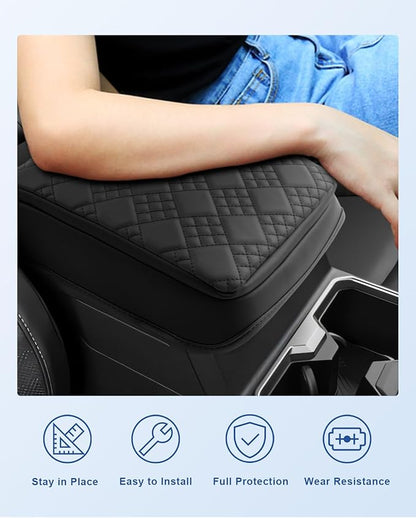 CDEFG for 2025 2026 Toyota 4Runner Center Console Cover for 2025 2026 Toyota 4Runner Accessories Armrest Cover 2025 2026 4Runner Middle Console Pad Arm Rest Cushion Leather Cover