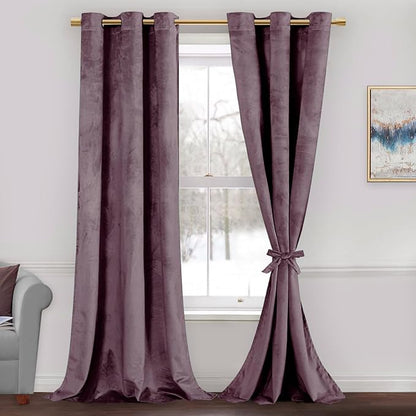 JIUZHEN Velvet Curtains 96 inches