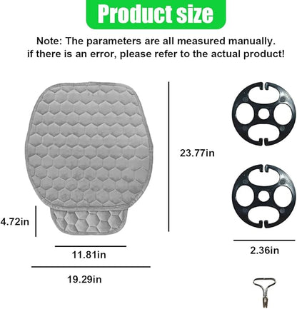 Car Seat Cover, Soft Plush Auto Bottom Seat Covers, Anti Slip Vehicle Front Seat Cushion Protector, Comfortable Car Interior Seats Pad Mat Accessories for Sedan, SUV, Truck (Gray)