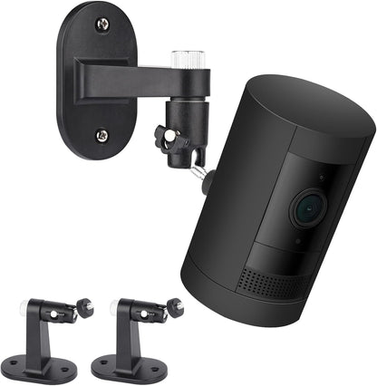 ALERTCAM 2Pack Adjustable Security Wall Mount Bracket for Stick Up Cam & Outdoor Cam Plus, Perfect View Angle for Your Surveillance Camera System - Black