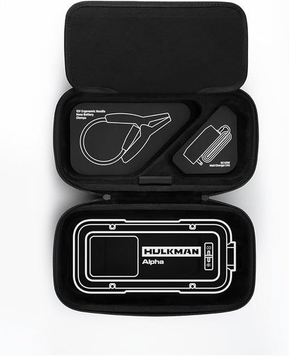 Hulkman Alpha Bagx Jump Starter Case, Hard EVA Protective Carrying Bag Compatible with Alpha 1000A/1250A Car Battery Jump Starters, Shockproof Water-Resistant Storage Organizer for Booster Cables