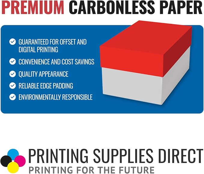 Superior 8.5 x 11 Carbonless Paper, 3 Part Reverse, 1340 Sets I 8 Reams
