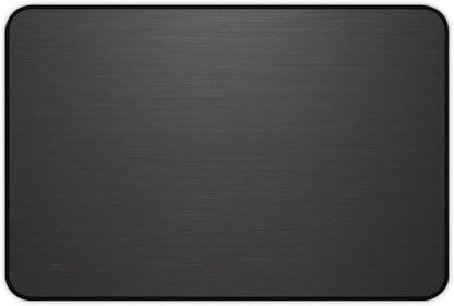 Brushed Metal Texture Desk Mat - Extended Mouse Pad & Desk Pad, Neoprene Surface, Non-Slip Rubber Base, Stitched Edges, Desk Protector for Keyboard & Mouse (Black, 12x18)
