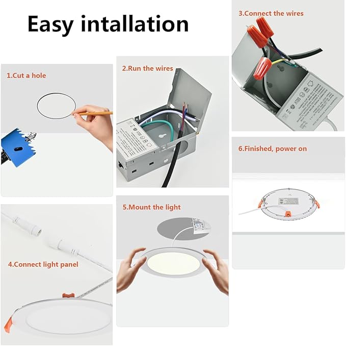 MKUJOO 24 Pack 4 Inch Ultra-Thin LED Recessed Ceiling Light