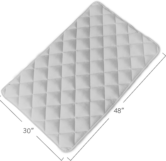 Magik & Kover Dog Crate Pad 2 Pack (48" x 30"), Soft Dog Crate Mat with Anti-Slip Bottom, Machine Washable Kennel Pad, Fits 48 Inch Crate, Grey