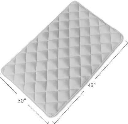 Magik & Kover Dog Crate Pad 2 Pack (48" x 30"), Soft Dog Crate Mat with Anti-Slip Bottom, Machine Washable Kennel Pad, Fits 48 Inch Crate, Grey