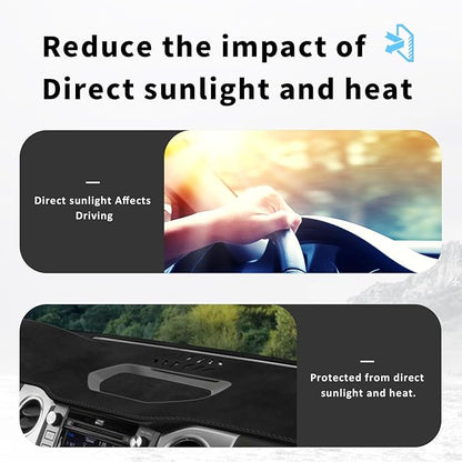 auovo Dashboard Cover Mat Compatible with Toyota Tundra 2014 2015 2016 2017 2018 2019 2020 2021 Anti-Slip Dash Cover Dash Carpet Cover Sunshield Protector