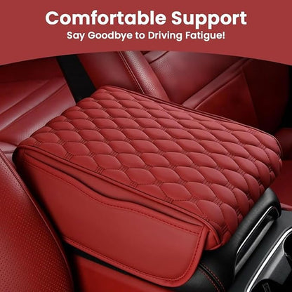 Car Center Console Cover for Jeep Liberty II 2007 2008 2009 2010 2011 2012 2013,Arm Rest Lid Cushion Protector Multifunctional Armrest Cushion Pad Interior Accessories,Brown
