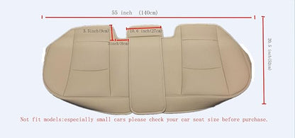 EDEALYN® 1 Pack Scalable (124-140cm) Back Seat Cover Car Seat Cover Seat Protector Rear Seat Bottom Cover Fits 90% of car - for Seat Bottom Only (Tan - Rear seat)