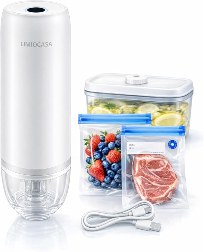 Handheld Vacuum Sealer for Food Storage, Cordless Mini Vacuum Pump