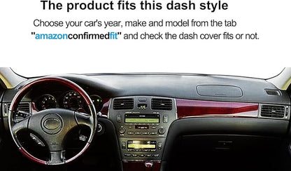 Dash Cover Mat Custom Fit for Lexus ES300 ES330 2002 2003 2004 2005 2006, Dashboard Cover Pad Carpet Protector F116 (Black)